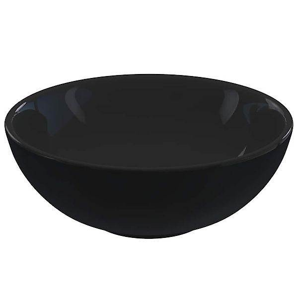 vidaXL Waschbeckenbrause Waschbecken Schwarz Glänzend Ø28x10 günstig online kaufen