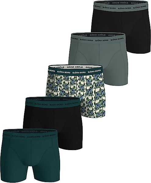 Bjorn Borg Boxers Cotton Stretch 5-Pack Grün - Größe L günstig online kaufen
