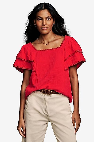 LAURA ASHLEY Blusenshirt Laura Ashley Top mit Rüschenärmeln und Spitze (1-t günstig online kaufen