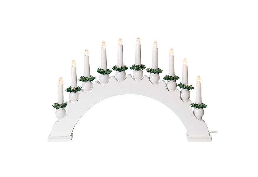 Top Christmas LED Lichterbogen Lichterbogen aus Holz mit 10 LED Kerzen in E günstig online kaufen