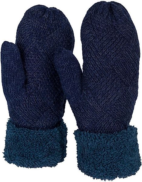styleBREAKER Fäustlinge Strickhandschuhe Fäustlinge mit Rauten Muster und F günstig online kaufen
