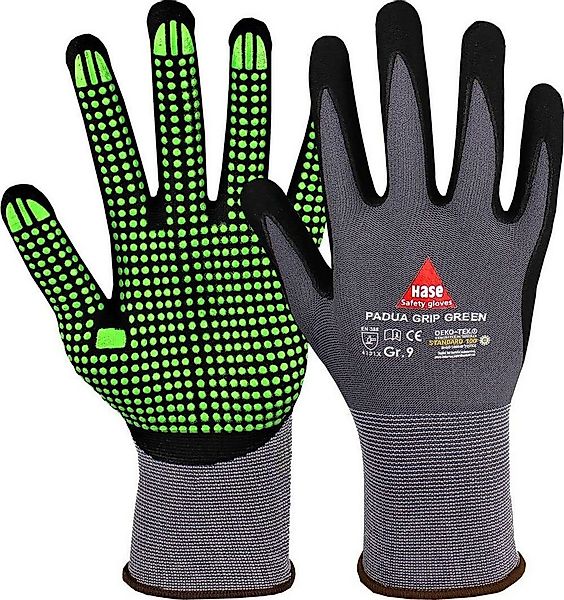 Hase Safety Gloves Arbeitshandschuhe Padua Grip green Montagehandschuh Nylo günstig online kaufen