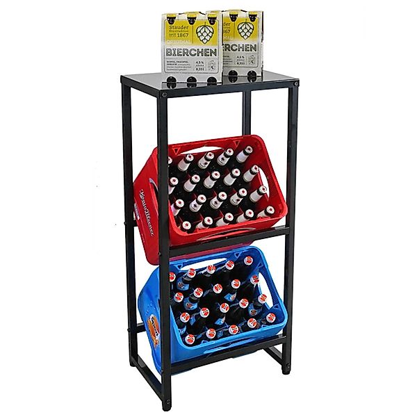 PROREGAL Getränkekistenregal KÖNIGSSEE S PLUS Mit Ablage HxBxT 103x48x32 2 günstig online kaufen