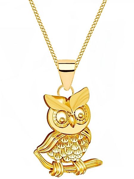 Goldene Hufeisen Goldkette Halskette Gold Eule günstig online kaufen