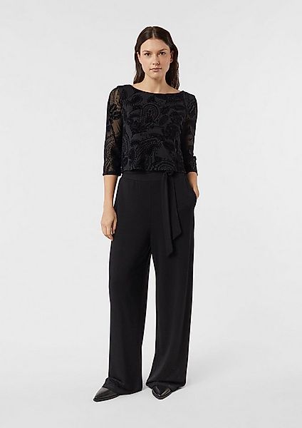 comma Jumpsuit Overall Jersey-Jumpsuit im Fabric Mix günstig online kaufen