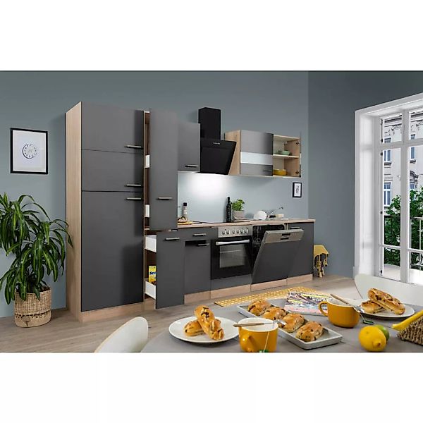 Respekta Küchenblock Economy grau B/H/T: ca. 310x200x60 cm günstig online kaufen