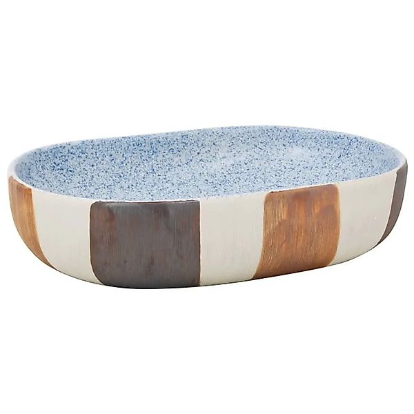 vidaXL Aufsatzwaschbecken Mehrfarbig Oval 59x40x14 cm Keramik 155108 günstig online kaufen