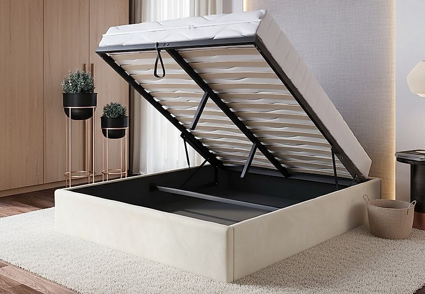 Home Collective Polsterbett Bett Doppelbett Bettgestell mit Lattenrost & St günstig online kaufen