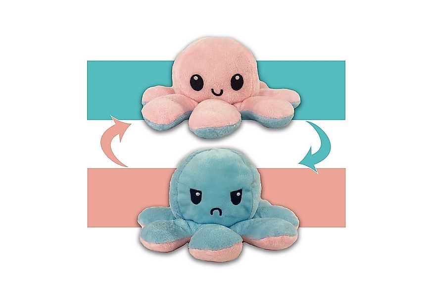 Montegoni Plüschfigur Wendbarer XL Oktopus Plüsch – 20 x 10 cm großes Weihn günstig online kaufen