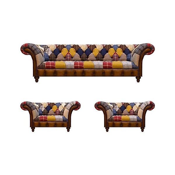 JVmoebel Sofa Designer Luxus Set Mehrfarbig Sofagarnitur Polstermöbel Wohnz günstig online kaufen
