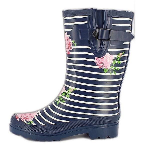 Beck Damen Gummistiefel Stripes Gummistiefel (wasserdichte, weitenverstellb günstig online kaufen