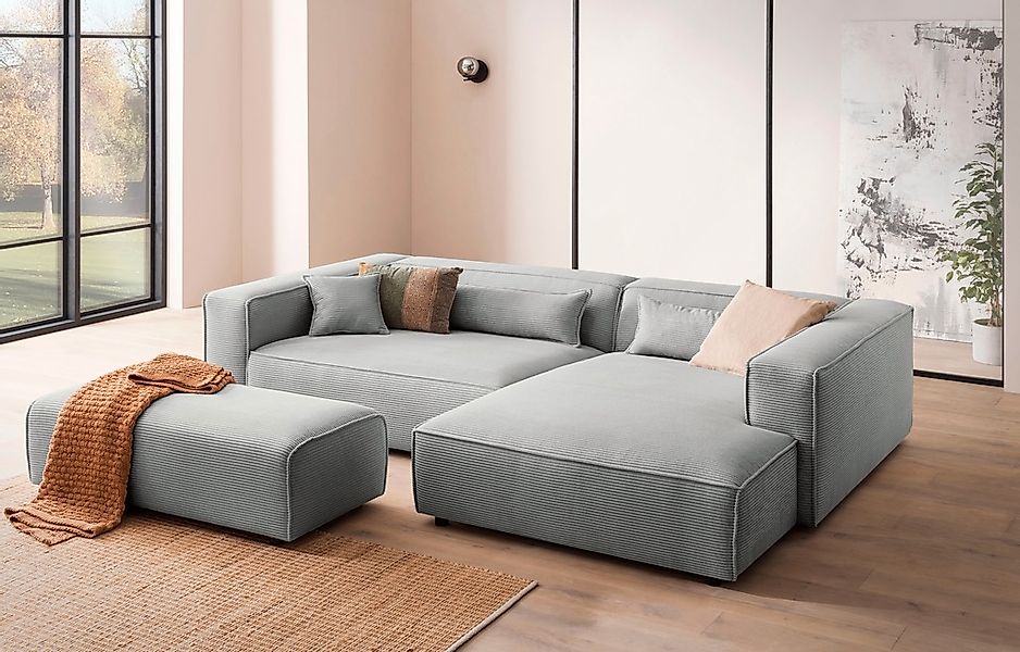 LeGer Home by Lena Gercke Ecksofa "PIARA XXL, L-Form, Schlaffunktion, Cord, günstig online kaufen
