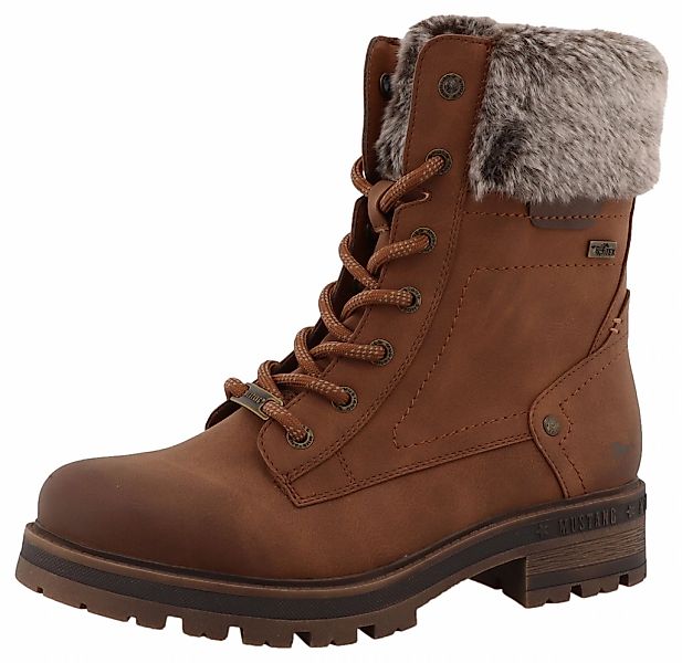 Mustang Shoes Winterstiefelette "Darleen", Winterboots mit Fellimitatkragen günstig online kaufen