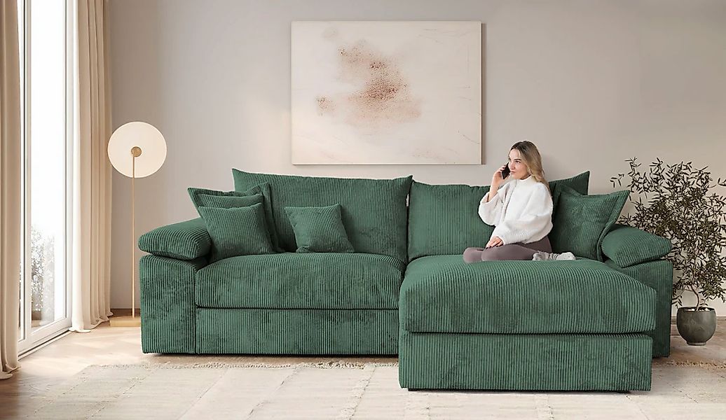 Home affaire Ecksofa "Soft&Cosy XXL L-Form - Breite 303 cm", Mega-Sofa, Cor günstig online kaufen