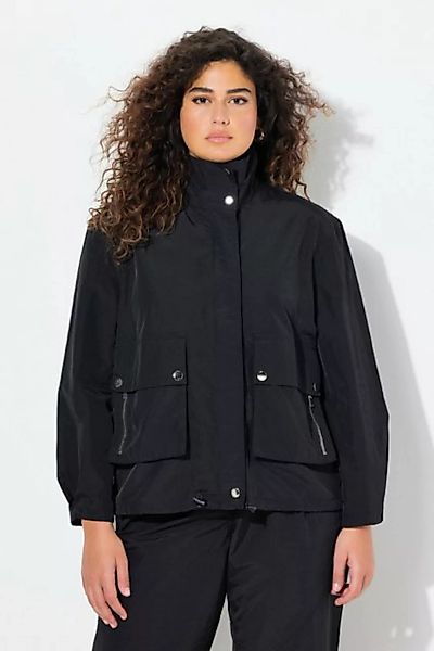 Ulla Popken Sommerjacke Jacke große Taschen Blouson-Form Saum-Tunnelzug günstig online kaufen