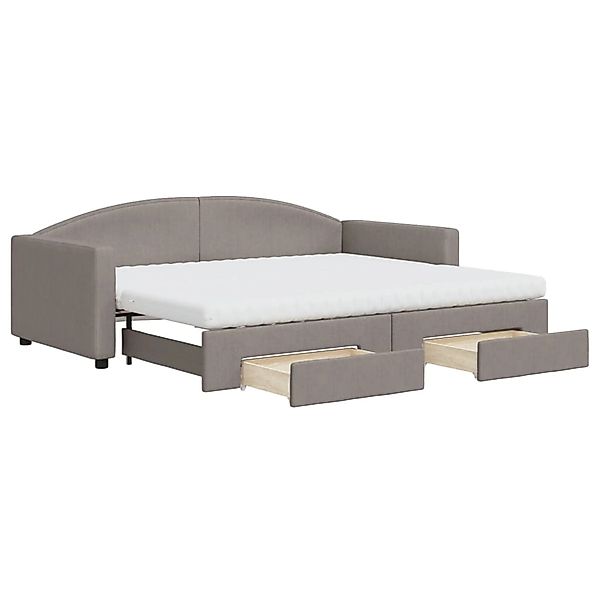 vidaXL Tagesbett Ausziehbar mit Schubladen Taupe 90x200 cm Stoff1882004 günstig online kaufen