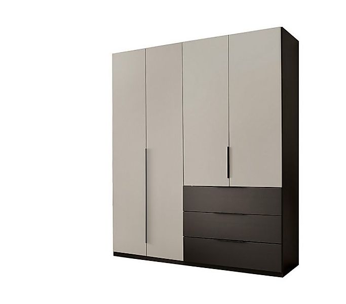 freiraum Drehtürenschrank Nuka 4 Böden, 1 Stange, 3 Schübe, Graphit/Hellgra günstig online kaufen