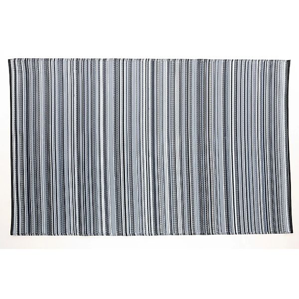 Jet-Line Outdoorteppich Mandy Schwarz Gestreift 150 x 240 cm günstig online kaufen