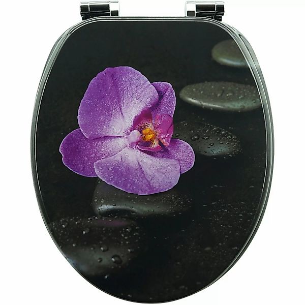 Sanfino WC Sitz Way of Orchid Toilettendeckel mit Absenkautomatik aus Holz günstig online kaufen