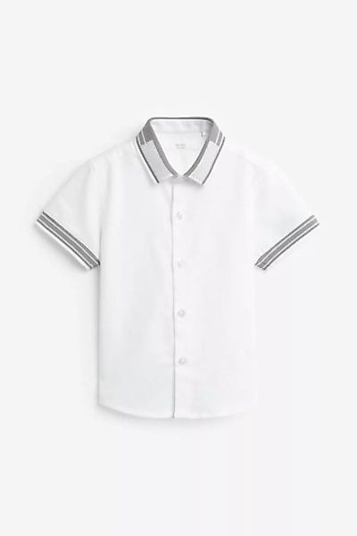 Next Kurzarmhemd T-Shirt mit Streifen am Ausschnitt (1-tlg) günstig online kaufen