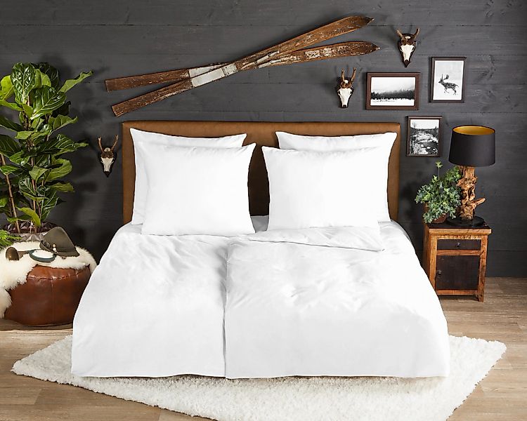 good morning Bettwäsche "Flanel Uni" 2 Stk. Flanell, Biber, Baumwolle, Wint günstig online kaufen