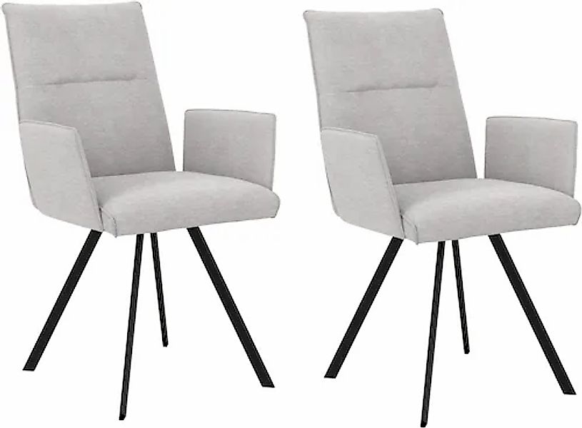 Home affaire Armlehnstuhl »Sava«, (Set), 2 St., Chenille, Metallgestell günstig online kaufen