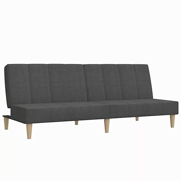 vidaXL Schlafsofa, Sofa 2-Sitzer Dunkelgrau Stoff günstig online kaufen