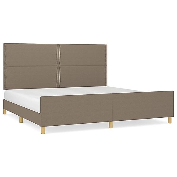 vidaXL Bettgestell mit Kopfteil Taupe 200x200 cm Stoff Modell 11347872 günstig online kaufen