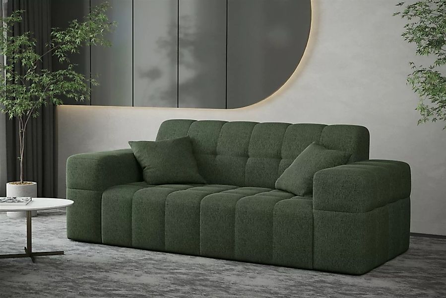 Fun Möbel Sofa Sofa Designer-Sofa NANCY 2-Sitzer in Stoff Neve, Rundumbezug günstig online kaufen