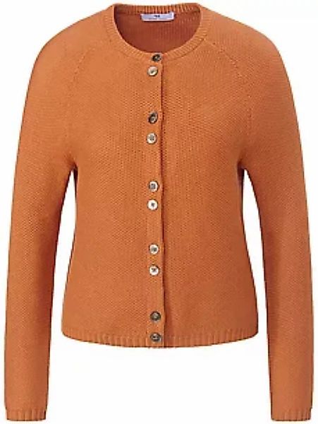 Strickjacke aus 100% Baumwolle Supima Peter Hahn braun günstig online kaufen