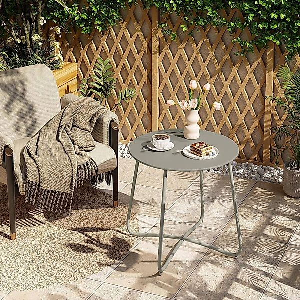 EUGAD Beistelltisch (1-St), rund, Balkontisch Gartentisch, günstig online kaufen
