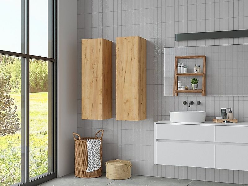 Platan Room Hängeschrank Wandschrank 105/ 160cm hoch mit Fronten in Hochgla günstig online kaufen