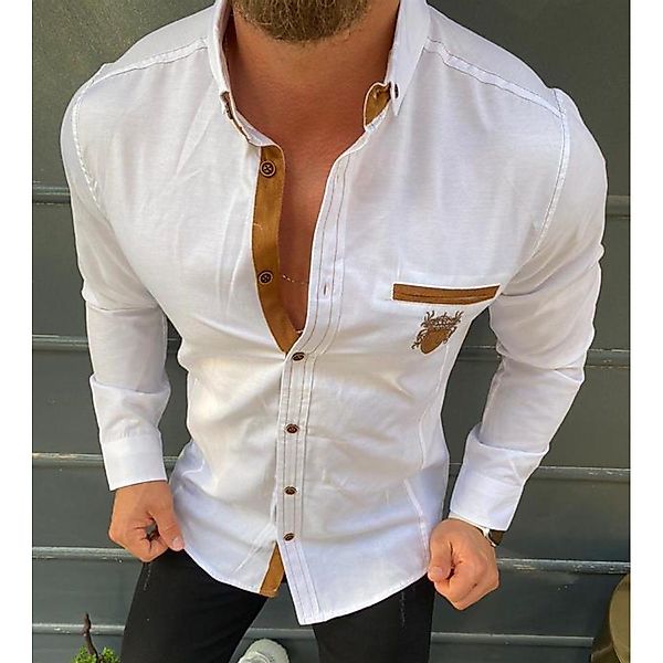 Megaman Jeans Langarmhemd Herren Langarmhemd elegant günstig online kaufen