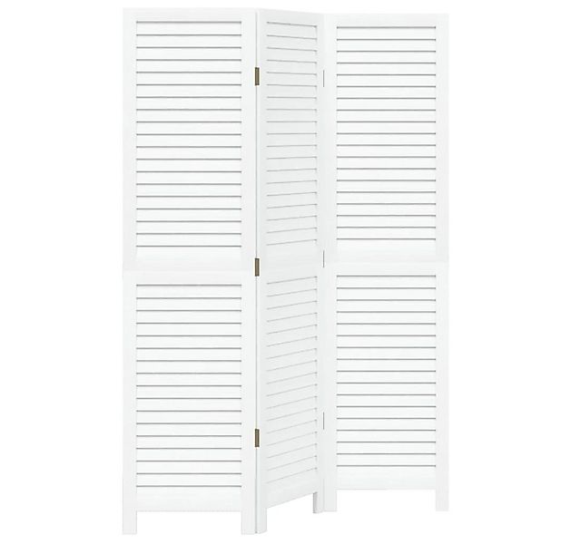 vidaXL Raumteiler 3-tlg. Raumteiler Weiß Massivholz Paulownia, 3-tlg. günstig online kaufen