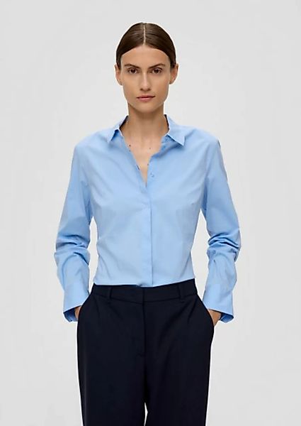 s.Oliver BLACK LABEL Klassische Bluse mit verdeckter Knopfleiste günstig online kaufen