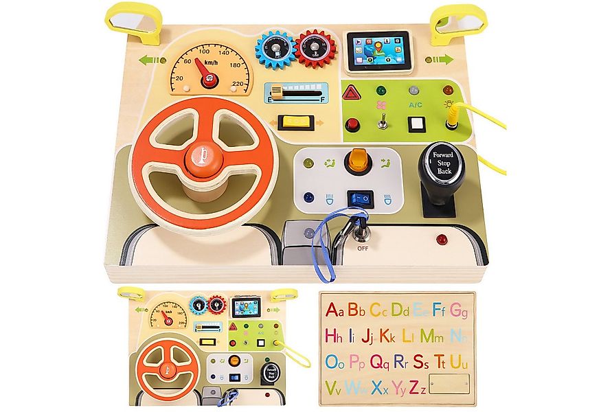 SinLaw Lernspielzeug Sensory wooden toy with simulated steering wheel and L günstig online kaufen