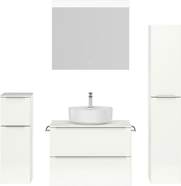 nobilia® Badmöbel-Set »Alvene« vormontiert, mit Soft-Close, 4 Stk. tlg. günstig online kaufen