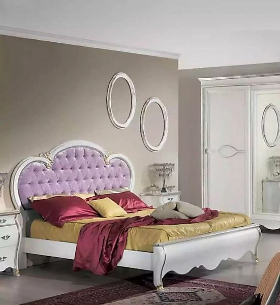 JVmoebel Bett Chesterfield Bettpolsterung Design Luxuriöse Holzmöbel Bett ( günstig online kaufen