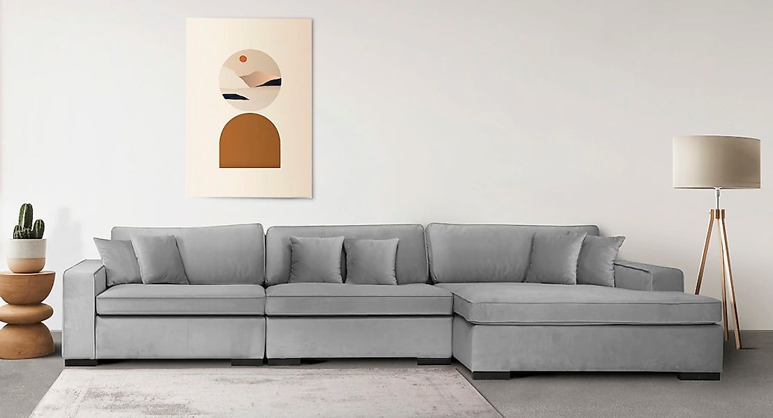 Home affaire Sofa-Eckelement "Skara XXL L-Form", Lounge-Sofa XXL mit Federk günstig online kaufen
