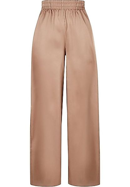 URBAN CLASSICS Stoffhose Urban Classics Damen Ladies Satin Wide Leg Pants ( günstig online kaufen