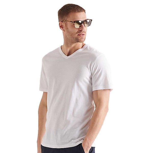Superdry Lightweight Essential V-neck Kurzärmeliges T-shirt L Optic günstig online kaufen