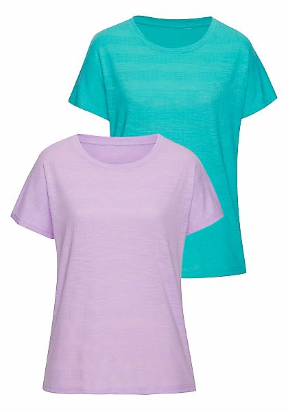 Vivance T-Shirt "mit modischer Strukturoptik", (2er-Pack), aus pflegeleicht günstig online kaufen