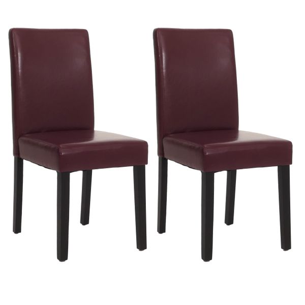 MCW Esszimmerstuhl Littau Kunstleder 2er-Set Kunstleder Schwarz Matt Helle günstig online kaufen