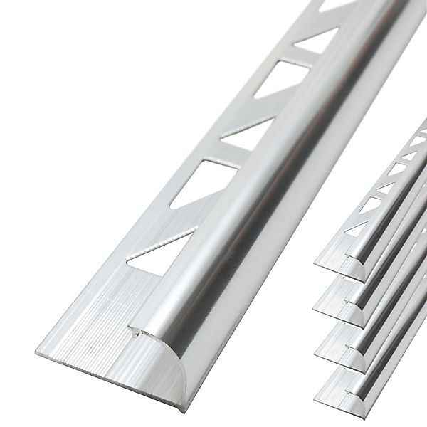 Dalsys Fliesenschiene Viertelkreis 5x 2,5m x 10mm Aluminium Silber günstig online kaufen