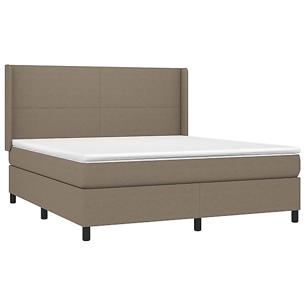 vidaXL Boxspringbett mit Matratze & LED Taupe 180x200 cm Stoff 3138177 günstig online kaufen