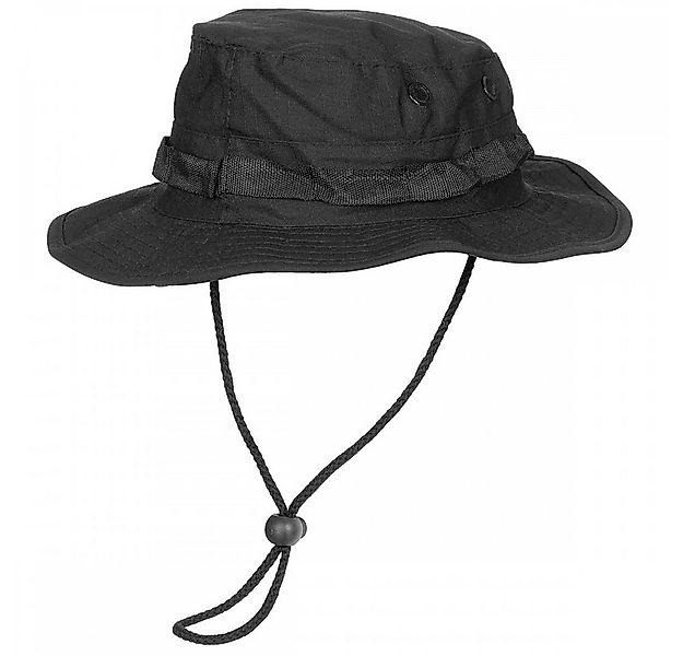 MFH Outdoorhut US GI Buschhut, mit Kinnband, GI Boonie, Rip Stop, schwarz - günstig online kaufen