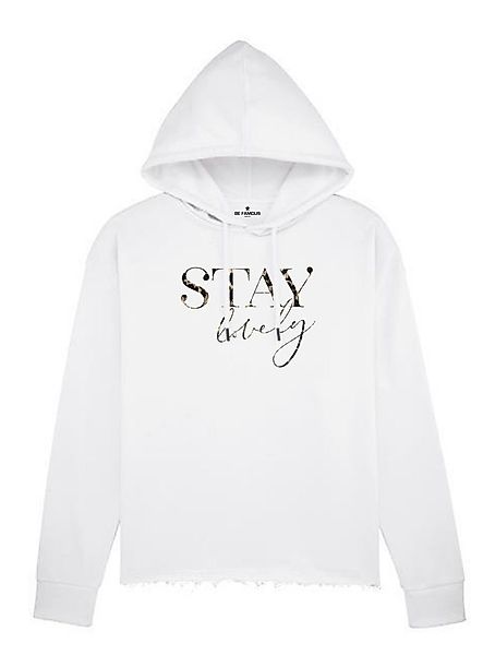 Sweatshirt Be Famous Women Boxy Hoodie günstig online kaufen