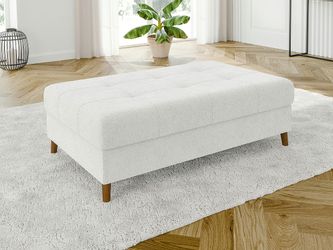 S-Style Möbel Polsterhocker Leif mit Braun günstig online kaufen