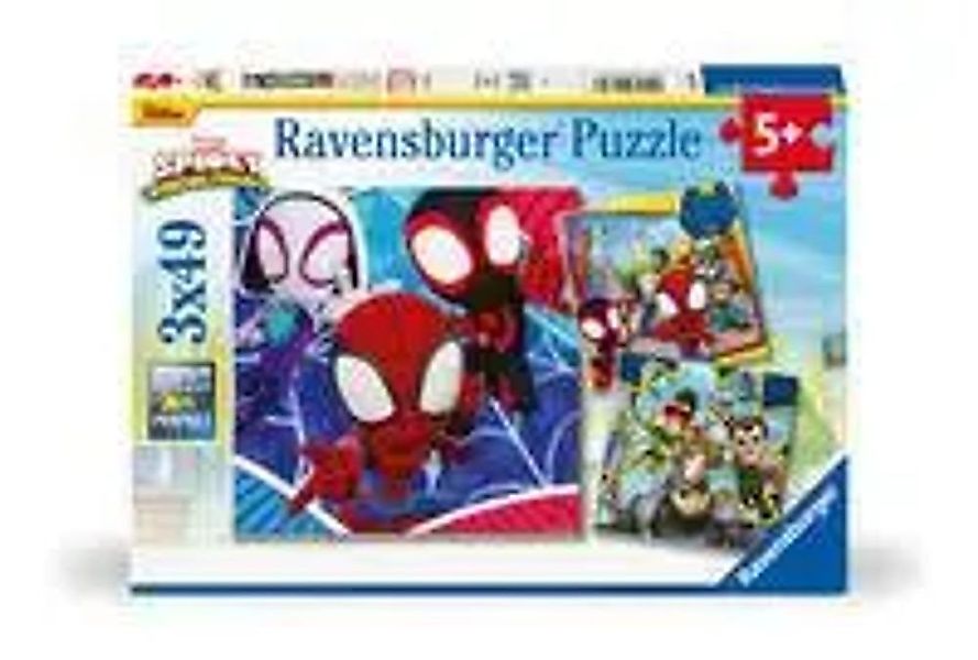 Ravensburger Puzzle Kinderpuzzle 3x49 Teile - Spider-Man - Spideys Abenteue günstig online kaufen