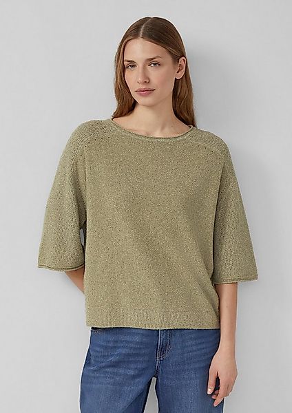 s.Oliver Kurzarmpullover Strickpullover Raglan-Strickpullover aus Bouclé günstig online kaufen